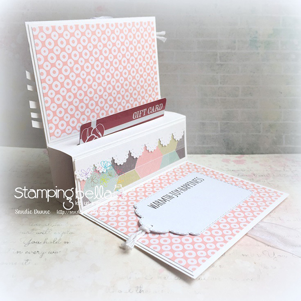 Stamping Bella DT Thursday: Create a Pop Up Gift Card Holder with Sandiebella