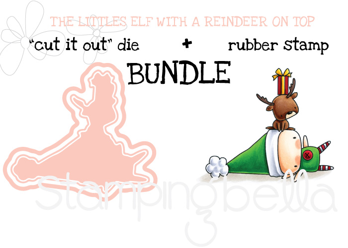 www.stampingbella.com : BUNDLE called THE LITTLES ELF with a REINDEER on TOP