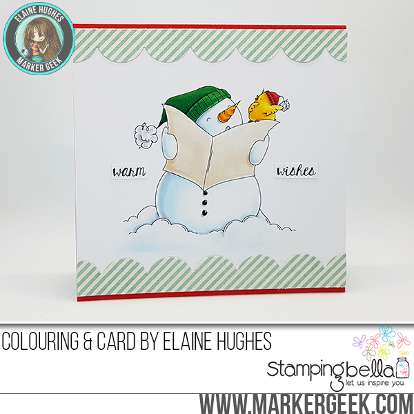 www.stampingbella.com: RUBBER STAMP FEATURED: FALALA and HOLIDAY SENTIMENT SET card by Elaine Hughes