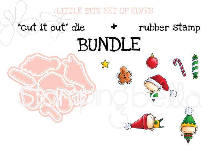 www.stampingbella.com :BUNDLE FEATURED: LITTLE BITS SET OF ELVES