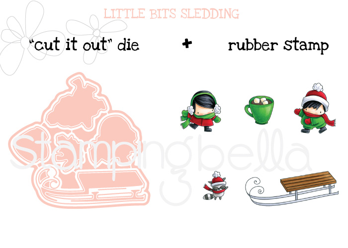 Stamping Bella BUNDLE: Little Bits SLEDDING SET