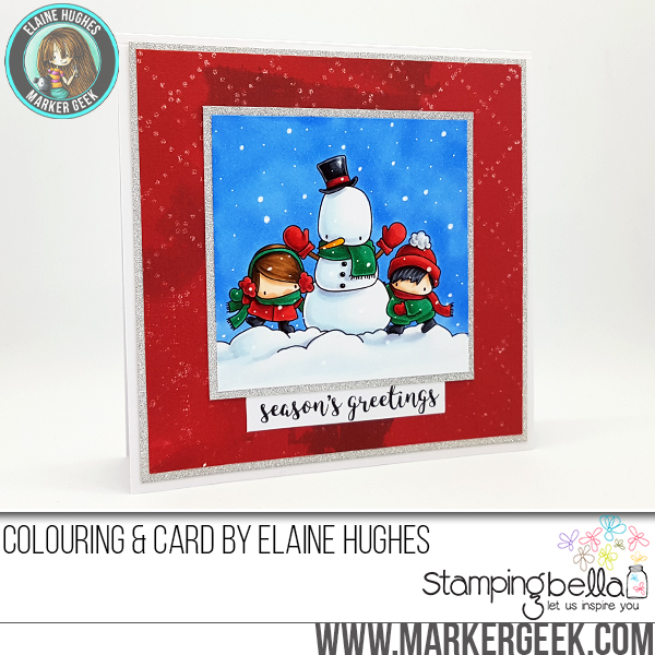 www.stampingbella.com: RUBBER STAMP FEATURED: THE LITTLES SNOWMAN LOVE CARD BY Elaine hughes