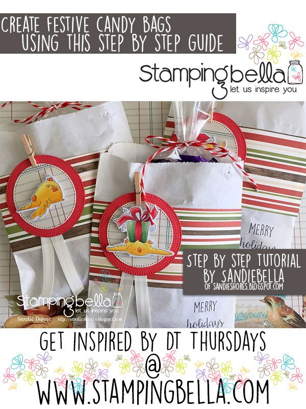 Stamping Bella DT Thursday Create Festive Candy Bags with Sandiebella