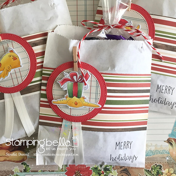 Stamping Bella DT Thursday Create Festive Candy Bags with Sandiebella