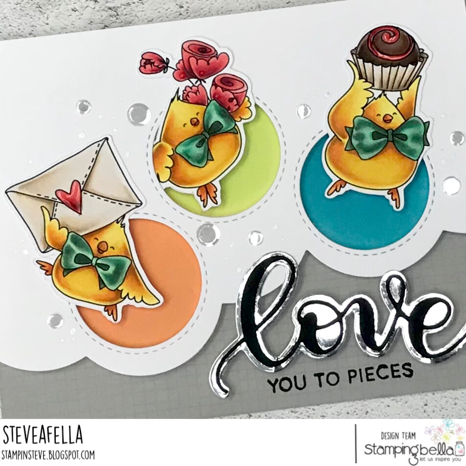 www.stampingbella.com: RUBBER STAMP USED : VALENTINE CHICKS, card made by STEPHEN KROPF