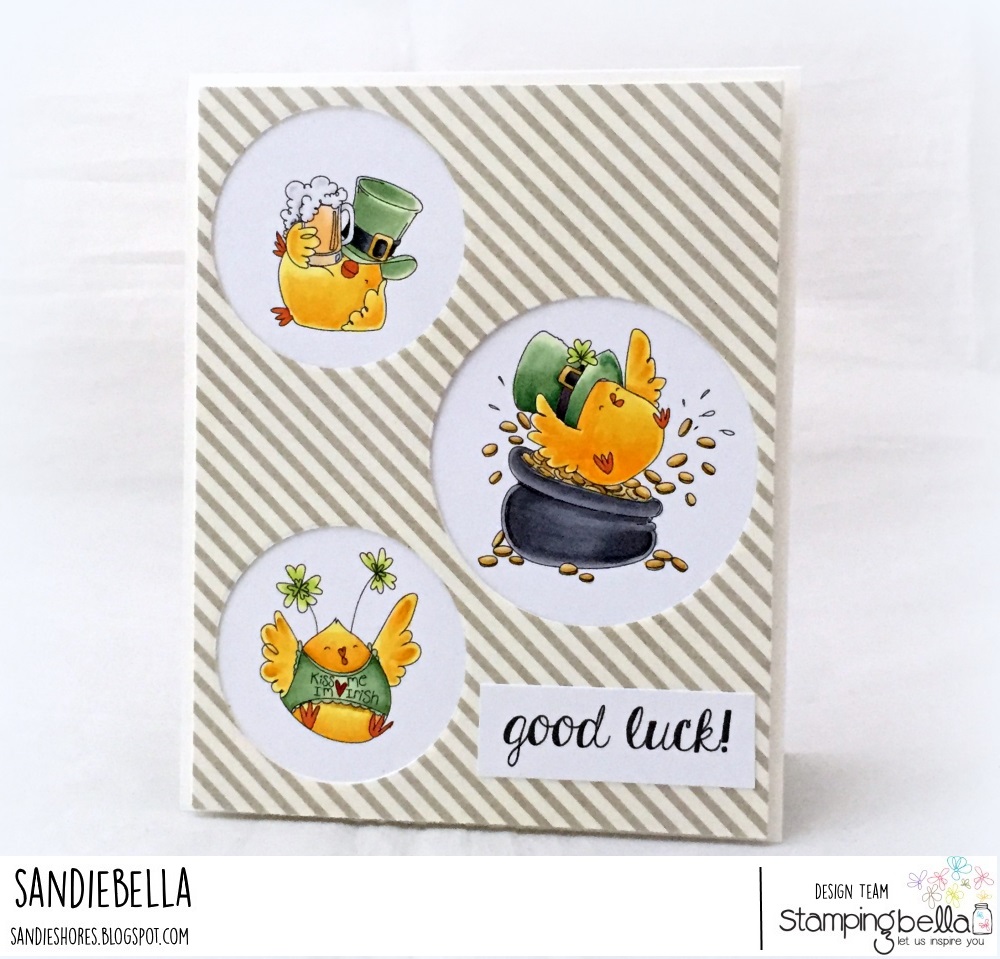 www.stampingbella.com: RUBBER STAMP USED : IRISH CHICKS, card made by Sandiebella