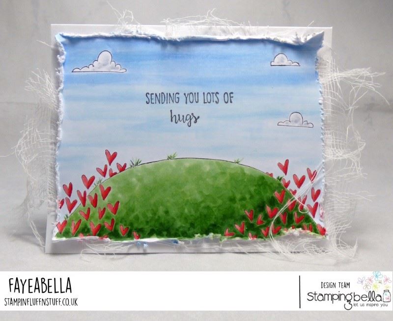 www.stampingbella.com: RUBBER STAMPS USED: LOVE BACKDROP, card by FAYE WYNN JONES