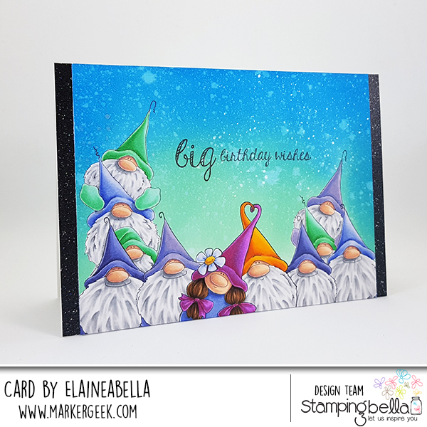 Stamp it Saturday: Masked Gnome Scene Card with Distress Oxide Background & Video