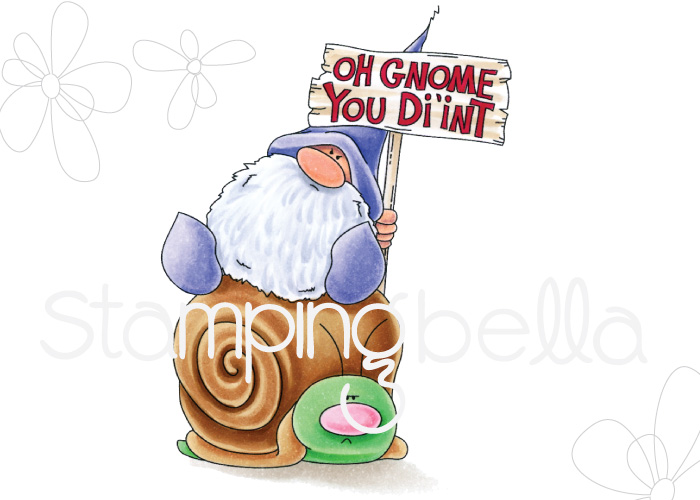 www.stampingbella.com: Rubber stamp: OH GNOME YOU DI'INT