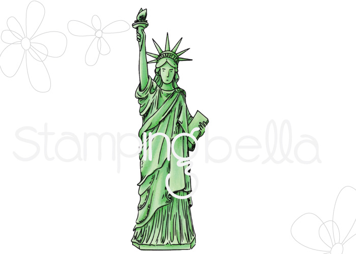 www.stampingbella.com: Rubber stamp : Rosie and Bernie's STATUE of LIBERTY