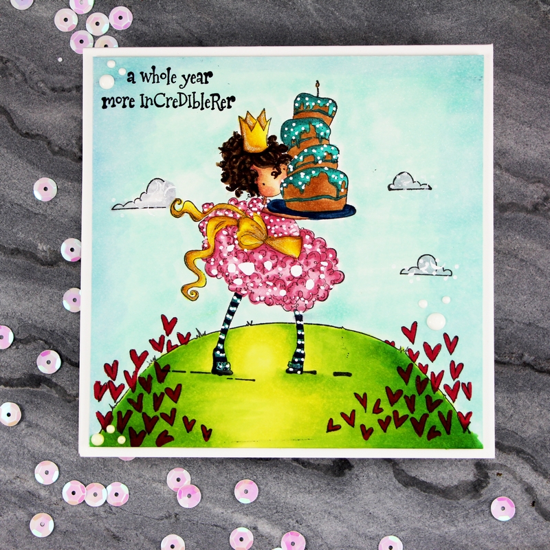 www.stampingbella.com-rubber stamps used:  LOVE BACKDROP, TINY TOWNIE BREE loves BUTTERCREAM card by Stephanie Beauchemin