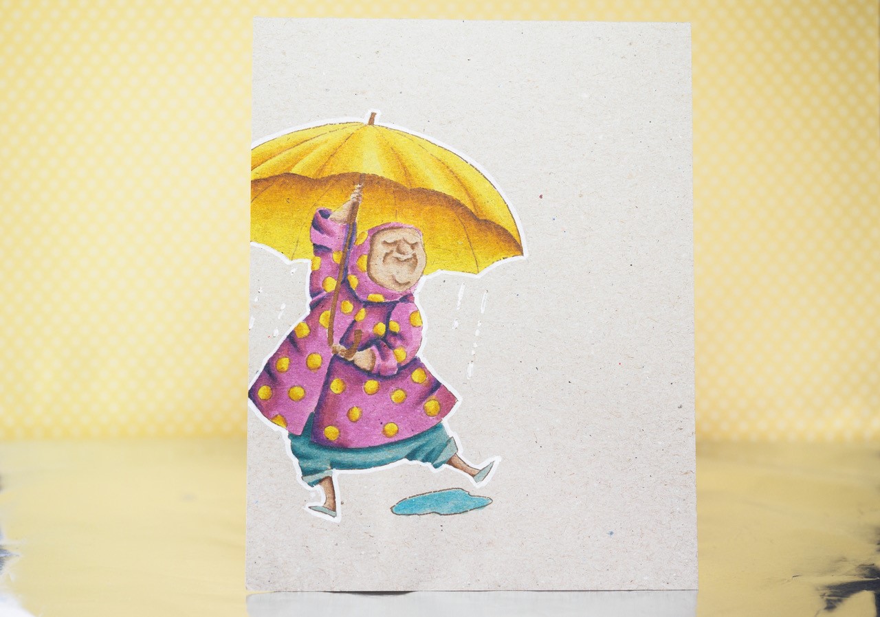 www.stampingbella.com: rubber stamp used: SENIORita Beverly, card by Julia Altermann