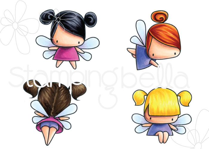 www.stampingbella.com: rubber stamp: LITTLE BITS FAIRY SET