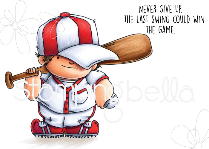 www.stampingbella.com: rubber stamp: BASEBALL SQUIDGY