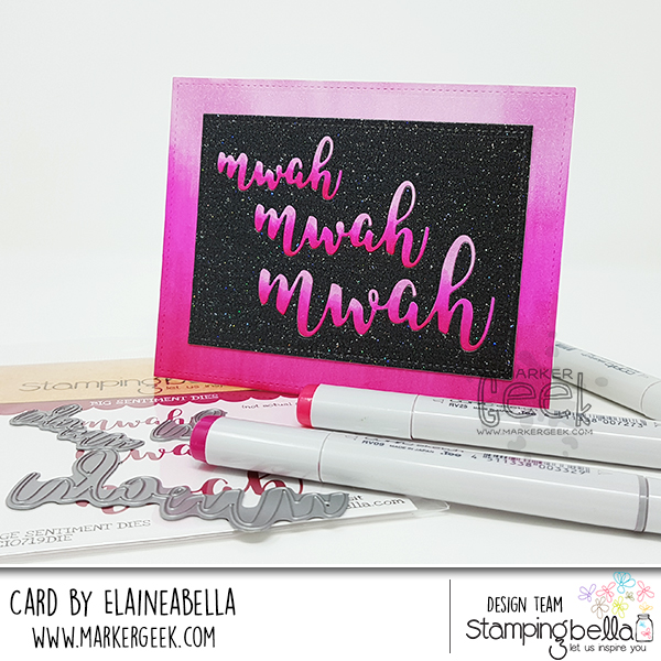 Stamping Bella Marker Geek Monday: Gradient Coloured Inlaid Die Cuts