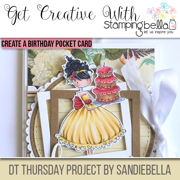 Stamping Bella DT Thursday: Create a Happy Birthday Pocket Card with Sandiebella!