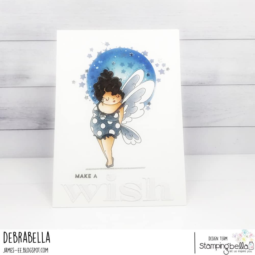 www.stampingbella.com: rubber stamp used: MEET EDNA card by DEBRA JAMES