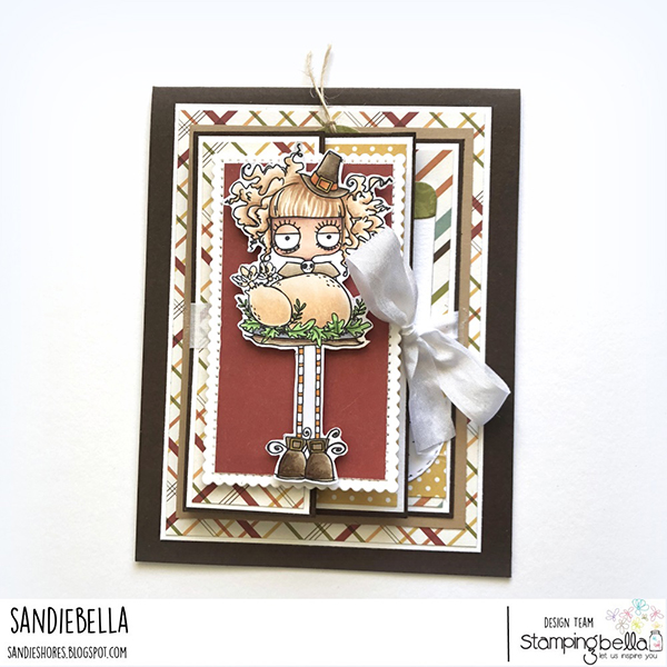 Stamping Bella DT Thursday: Create a Thanksgiving Pull Out Panel Card with Sandiebella!