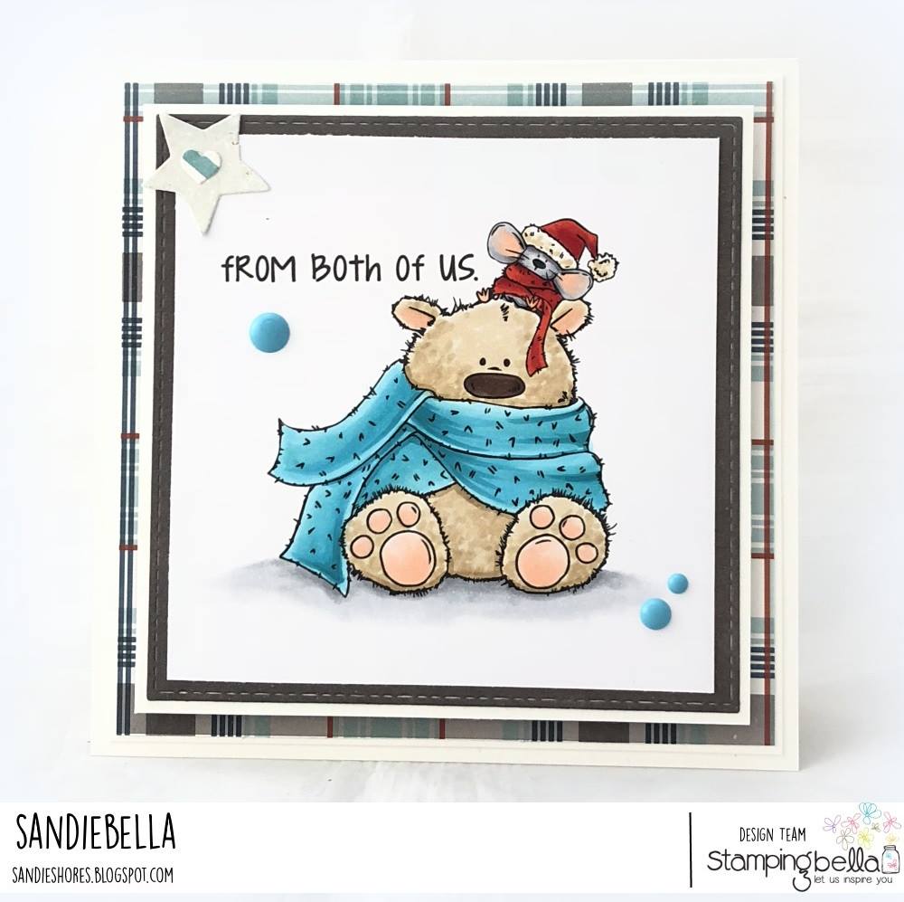 www.stampingbella.com.  RUBBER STAMP USED: POLAR BEAR AND MOUSIE.  CARD BY SANDIE BOONE