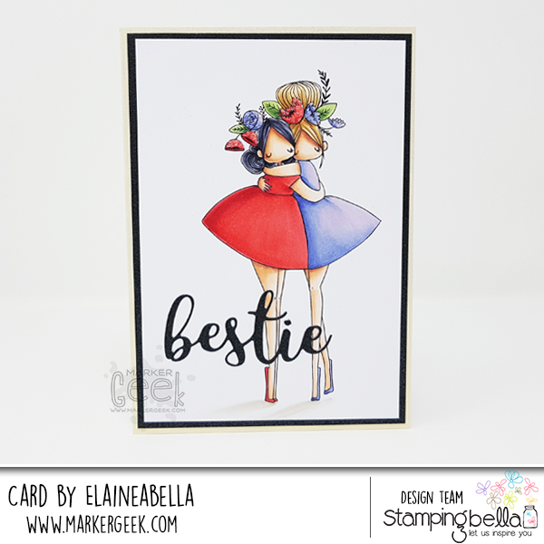 Stamping Bella Curvy Girl Besties Card & Copic Colouring Video