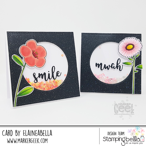 Stamping Bella Wonderful Wednesday: Floral Shaker Cards & Colouring Videos