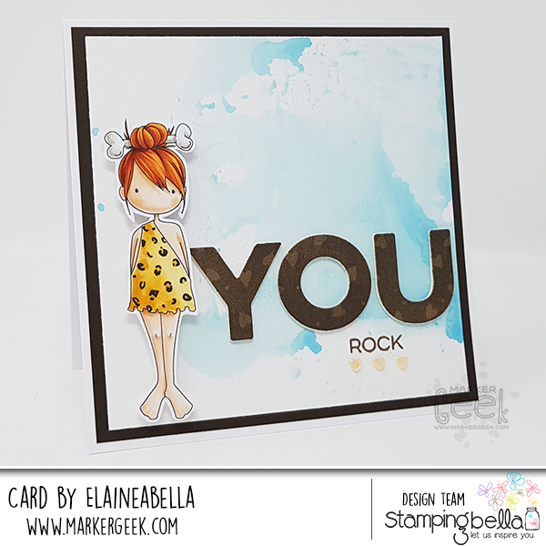 Stamping Bella Wonderful Wednesday: Cave Girl Card & Copic Colouring Video