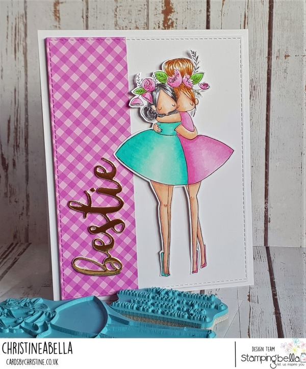 www.stampingbella.com- rubber stamp used: CURVY GIRL BESTIES. card made by Christineabella