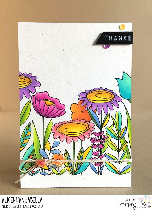 www.stampingbella.com: rubber stamp used FLORAL FOREST BACKDROP  Card by Alice Huang