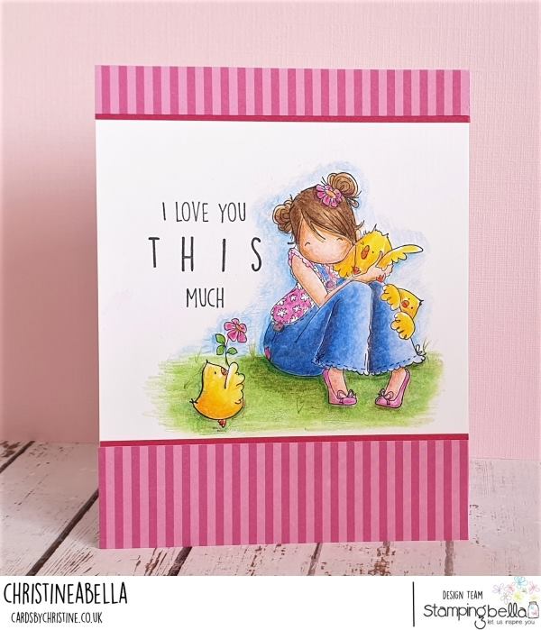 www.stampingbella.com: rubber stamp used: TINY TOWNIE HEIDI NEEDS A HUG. CARD BY CHRISTINE LEVISON