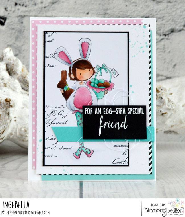 www.stampingbella.com: rubber stamp used:  TINY TOWNIE ELLA LOVES EASTER. CARD by Inge Groot