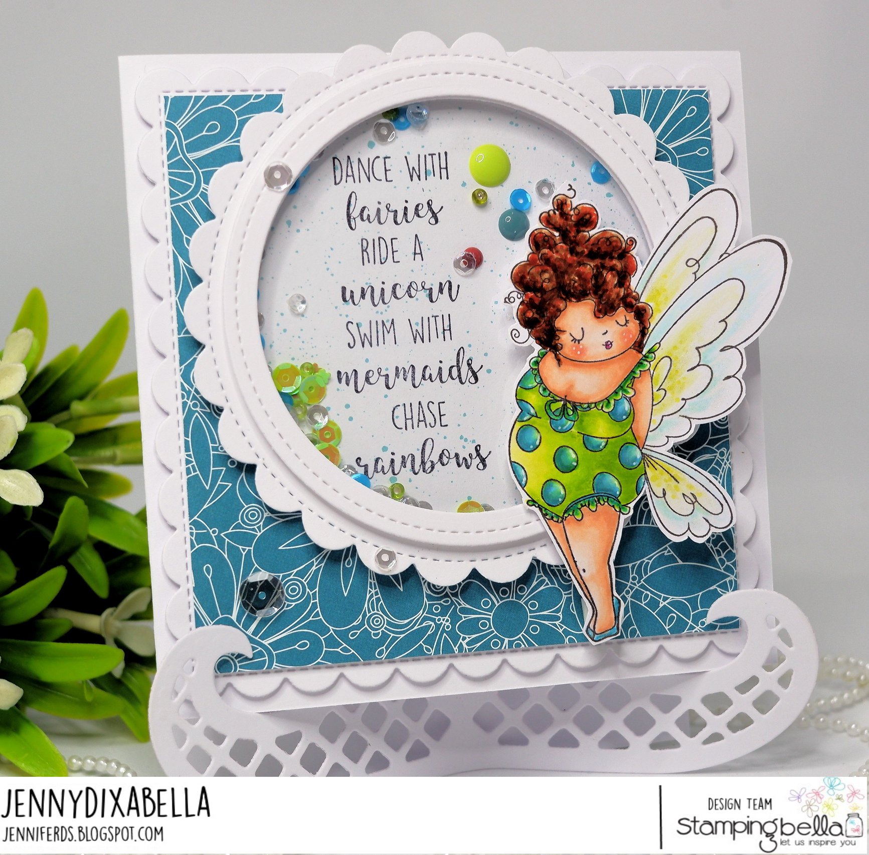 www.stampingbella.com: rubber stamp used:  MEET EDNA. Card by JENNY DIX