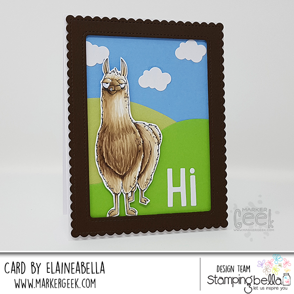 Marker Geek Monday: Stamping Bella Oddball Llama Card & Copic Colouring Video