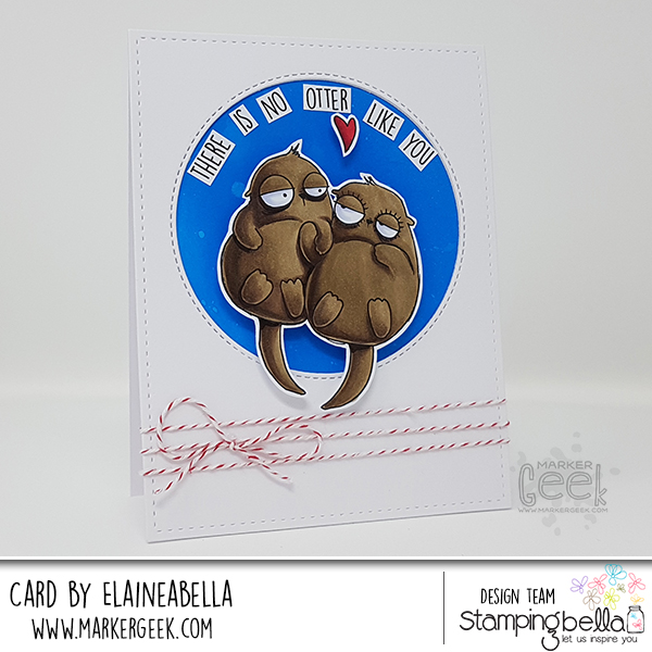 Stamping Bella Marker Geek Oddball Otters Card & Copic Colouring Video