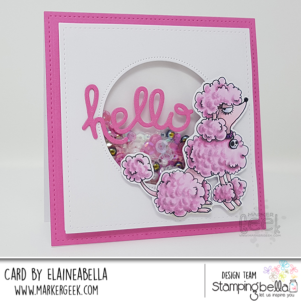 Stamping Bella Marker Geek Oddball Poodle Card & Copic Colouring Video