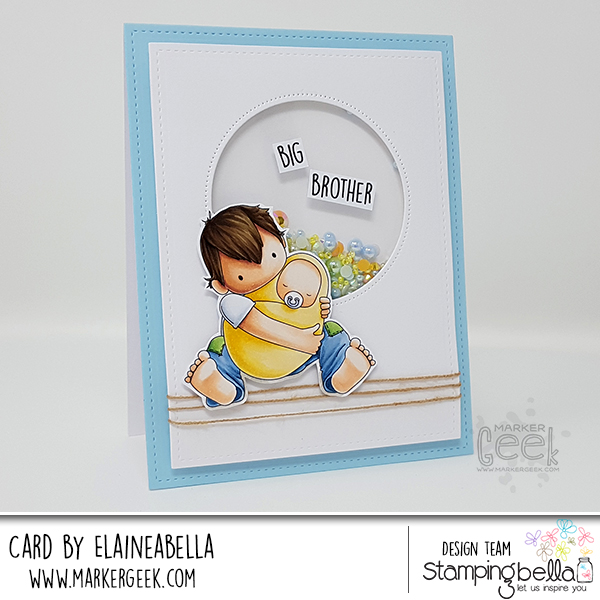 Stamping Bella Marker Geek Monday: Tiny Townie Big Brother Card & Copic Colouring Video