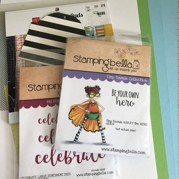 Stamping Bella: Thursday with Sandiebella - Create a Fun Fold Card featuring Tiny Townie Hayley the Hero