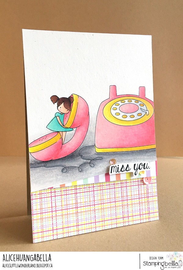 www.stampingbella.com: rubber stamp used: CALL ME TEENY TINY card by ALICE HUANG