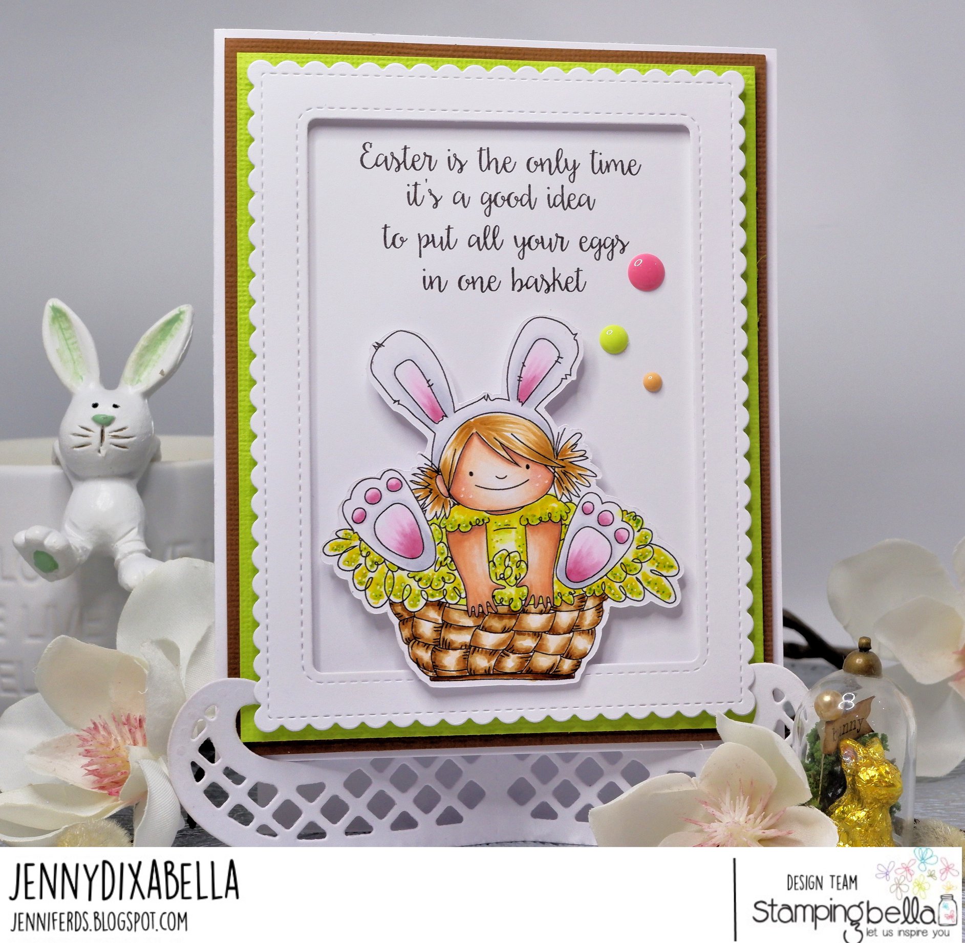 www.stampingbella.com: rubber stamp used: SQUIDGY in a BASKET . card by Jenny Dix