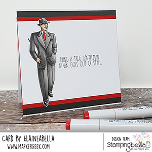 www.stampingbella.com: rubber stamp used: EDGAR AND MOLLY VINTAGE MARTINI MEN SET card by Elaine hughes
