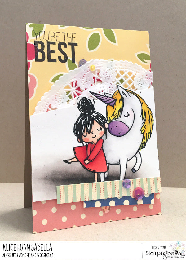 www.stampingbella.com: rubber stamp used: meet Rosie and bernie card by Alice Huang