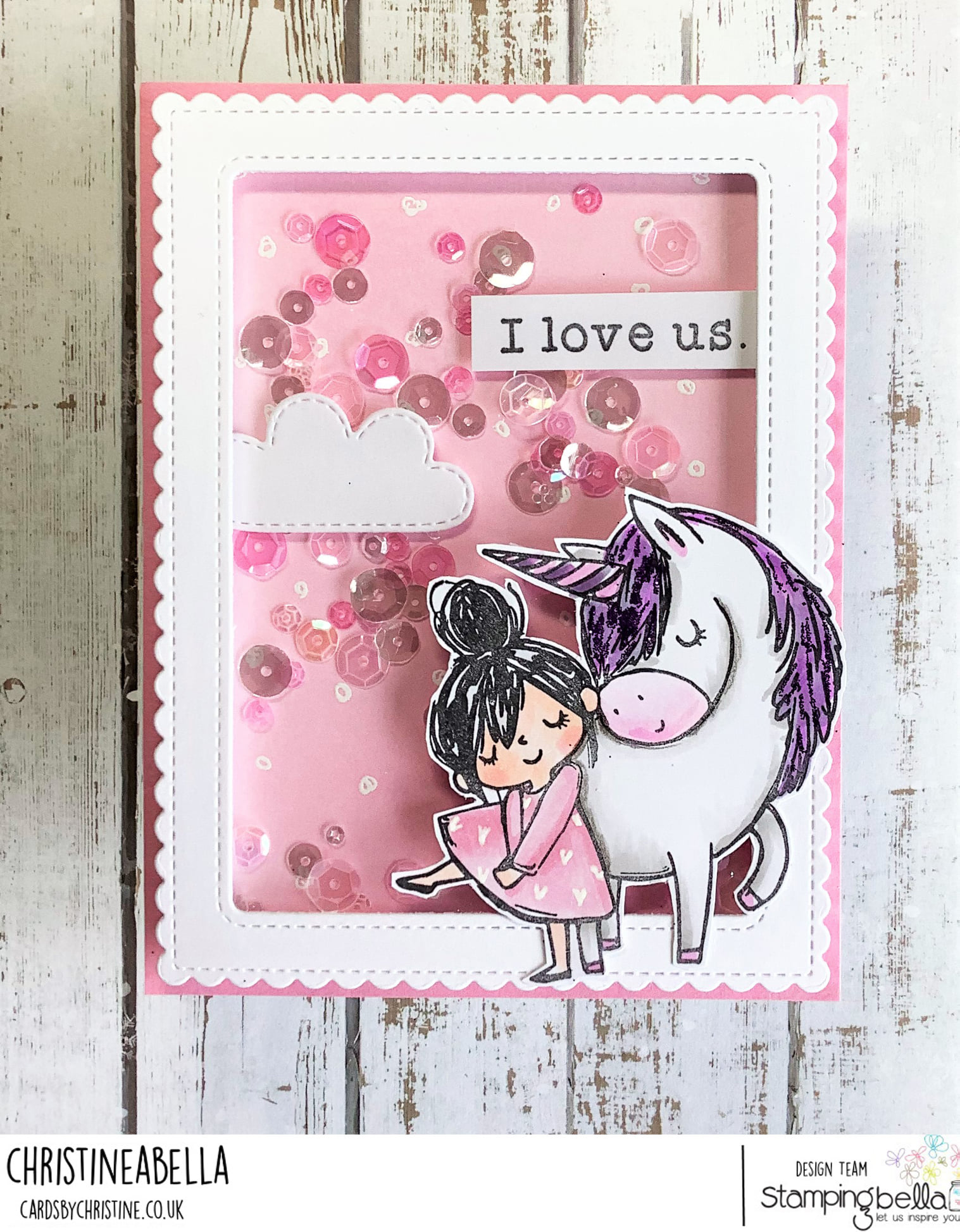 www.stampingbella.com: rubber stamp used: meet Rosie and bernie card by Christine Levison