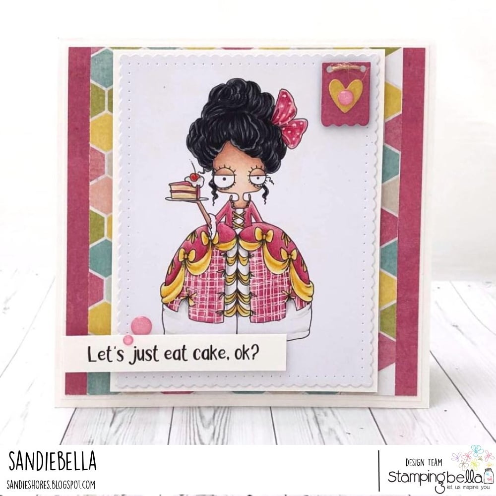 www.stampingbella.com: rubber stamp used ODDBALL MARIE card by Sandie Dunne
