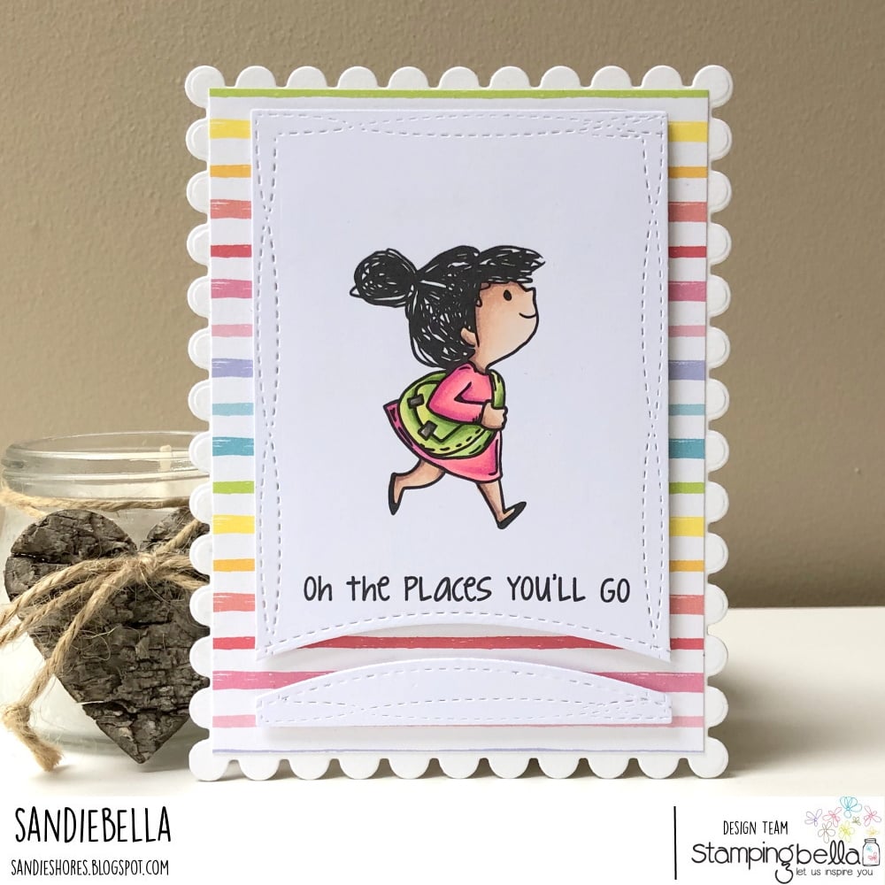 www.stampingbella.com: rubber stamp used: A TALE OF TWO ROSIES card by Sandie Dunne