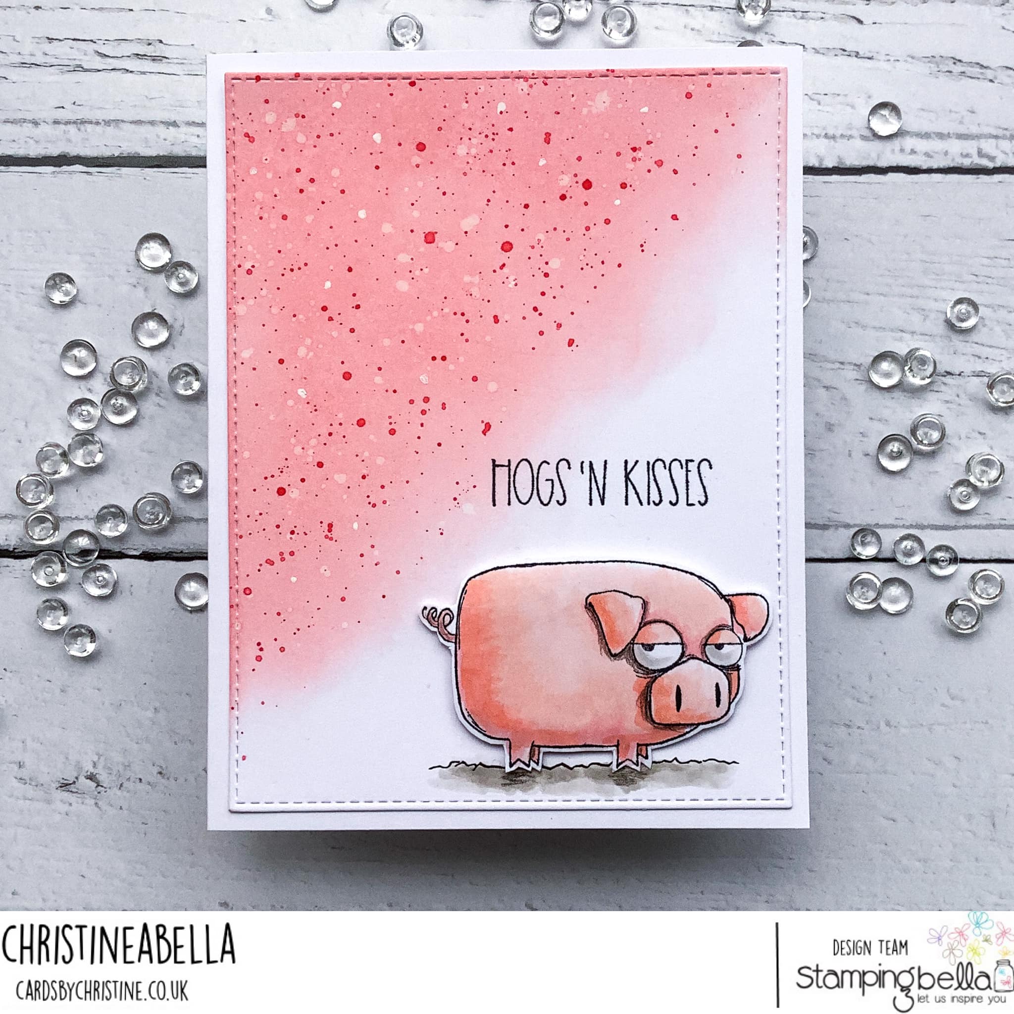 www.stampingbella.com:  rubber stamp used:  ODDBALL FARM ANIMALS and ODDBALL BARN, HAY AND FENCE.  Card by Christine Levison