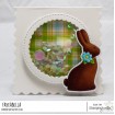CHOCOLATE BUNNIES RUBBER STAMPS (set of 4 rubber stamps)