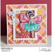 TINY TOWNIE BUTTERFLY GIRL BLANCHE RUBBER STAMP