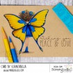 TINY TOWNIE BUTTERFLY GIRL BABETTE RUBBER STAMP