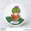 CACTUS BABY RUBBER STAMP (includes sentiment)