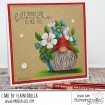 FLOWERY GNOME RUBBER STAMP SET (includes 1 sentiment)