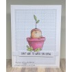 SPROUTED BABY RUBBER STAMP (includes sentiment)